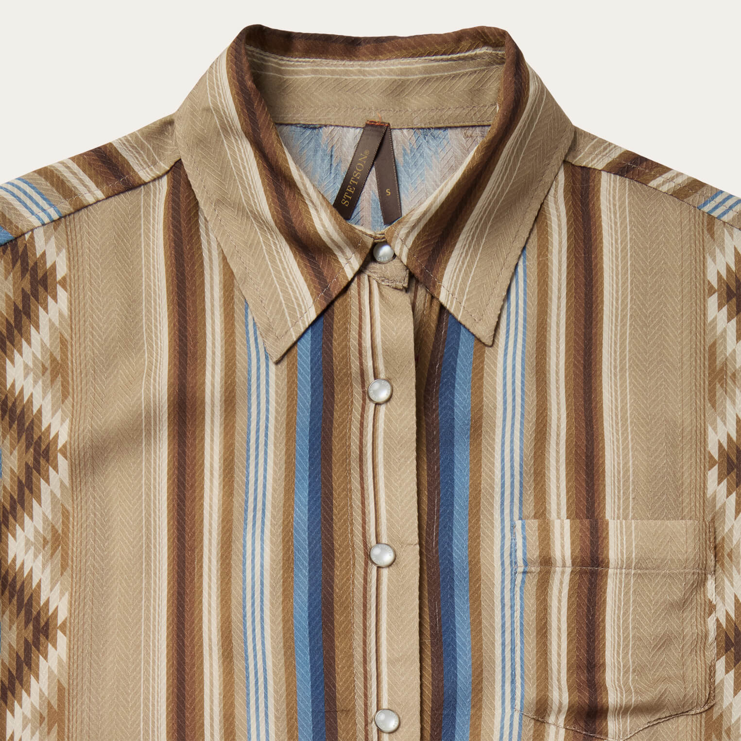 Sand Serape Print Shirt Tan | Stetson Women
