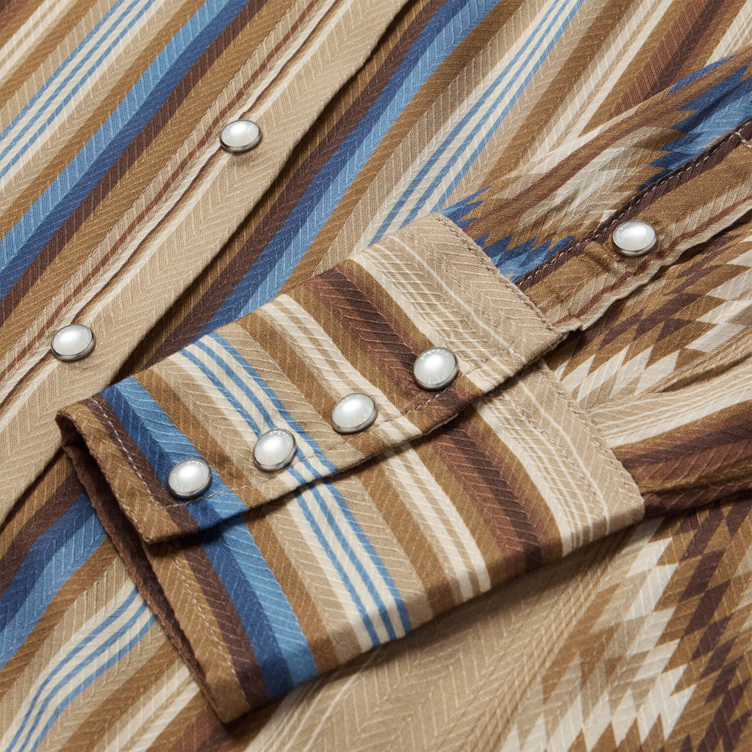 Sand Serape Print Shirt Tan | Stetson Women