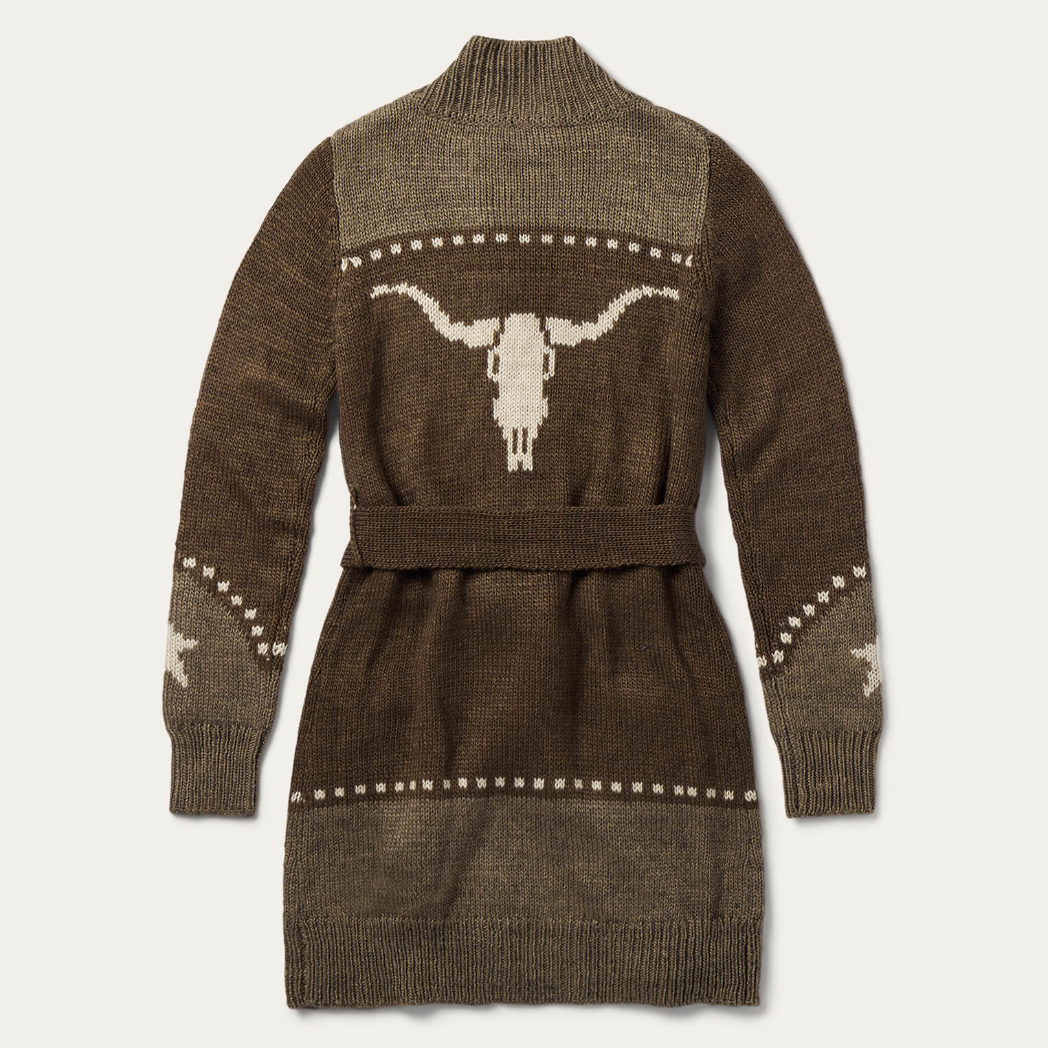 Steer & Star Belted Cardigan Brown | Stetson Women