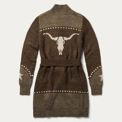 Steer & Star Belted Cardigan Brown | Stetson Women