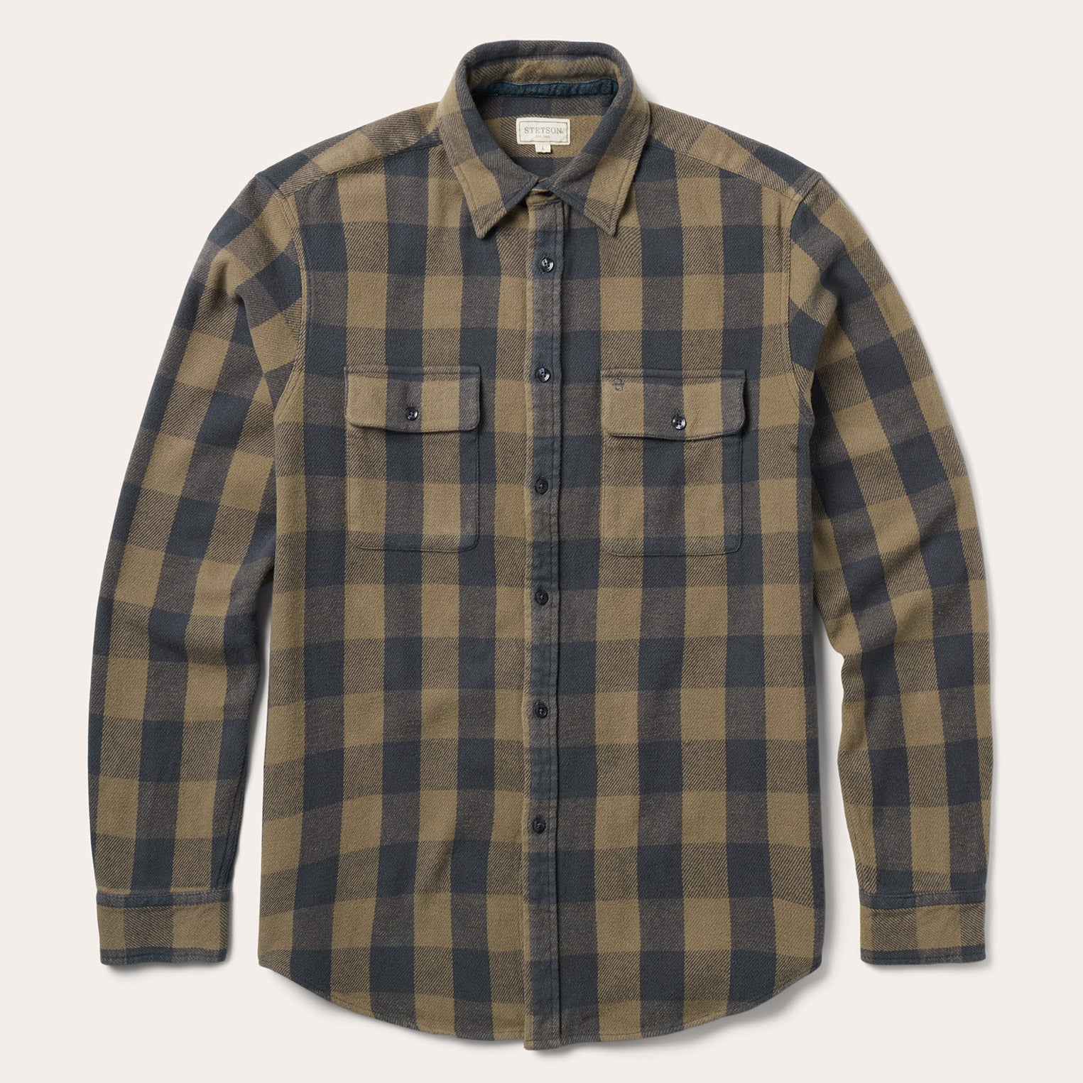Buffalo Check Flannel Shirt Brown | Stetson Men