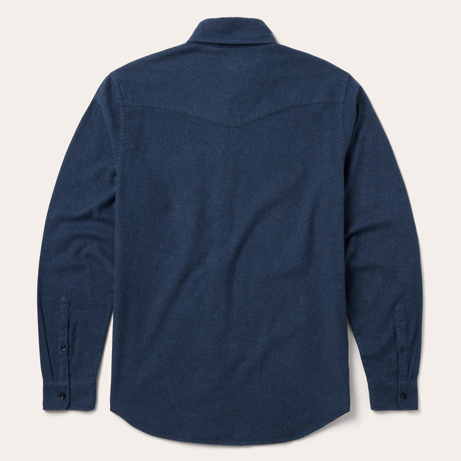 Heathered Flannel Button-Down Shirt Blue | Stetson Men