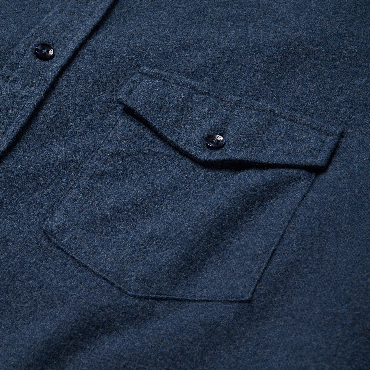 Heathered Flannel Button-Down Shirt Blue | Stetson Men