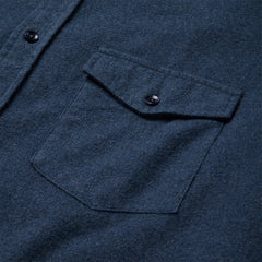 Heathered Flannel Button-Down Shirt Blue | Stetson Men