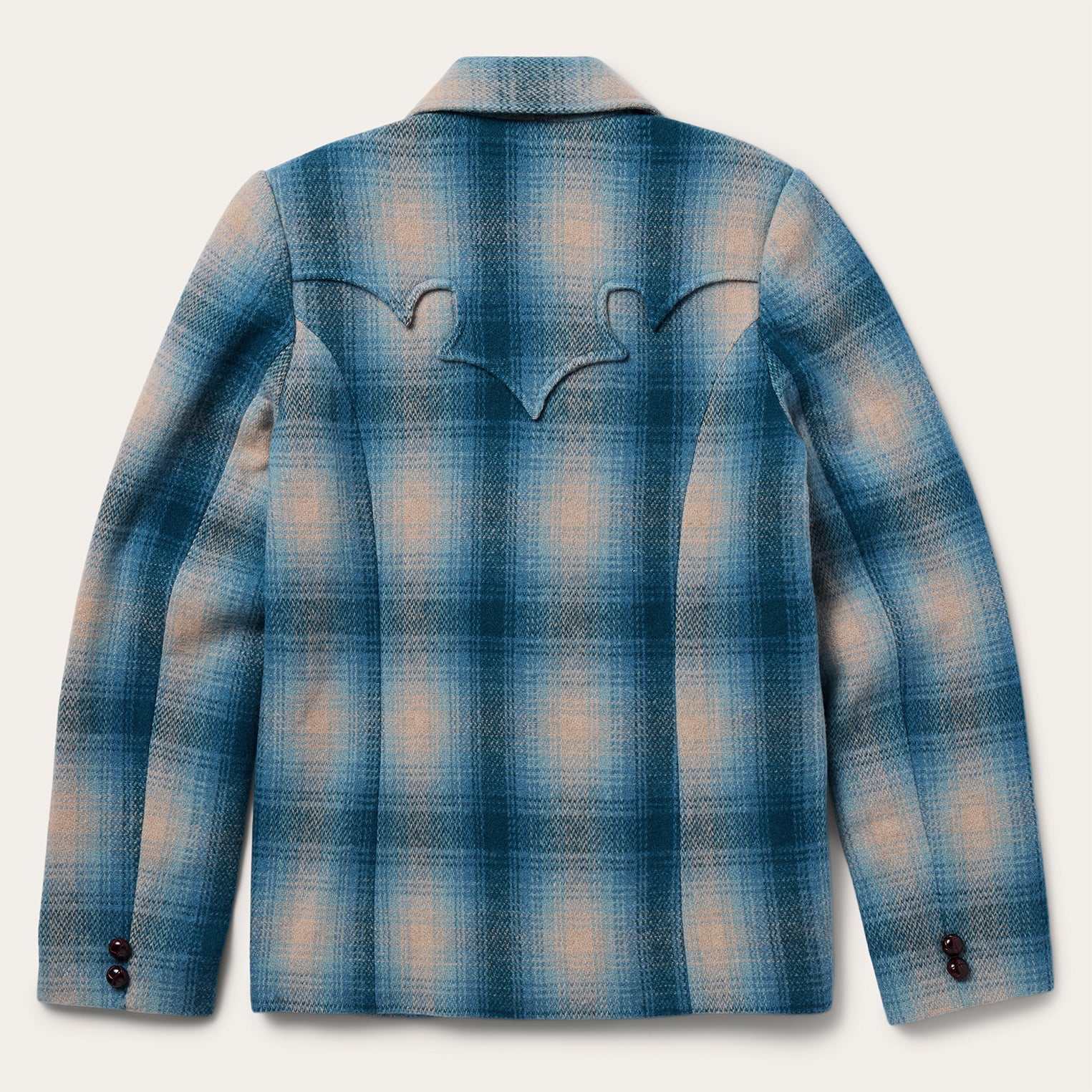 Wool Plaid Western Blazer Navy | Stetson Women