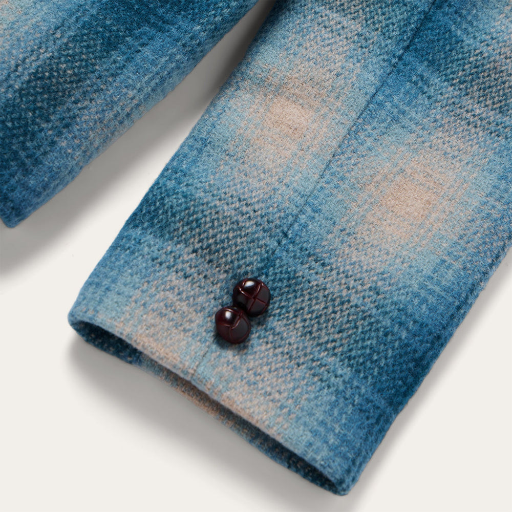 Wool Plaid Western Blazer Navy | Stetson Women