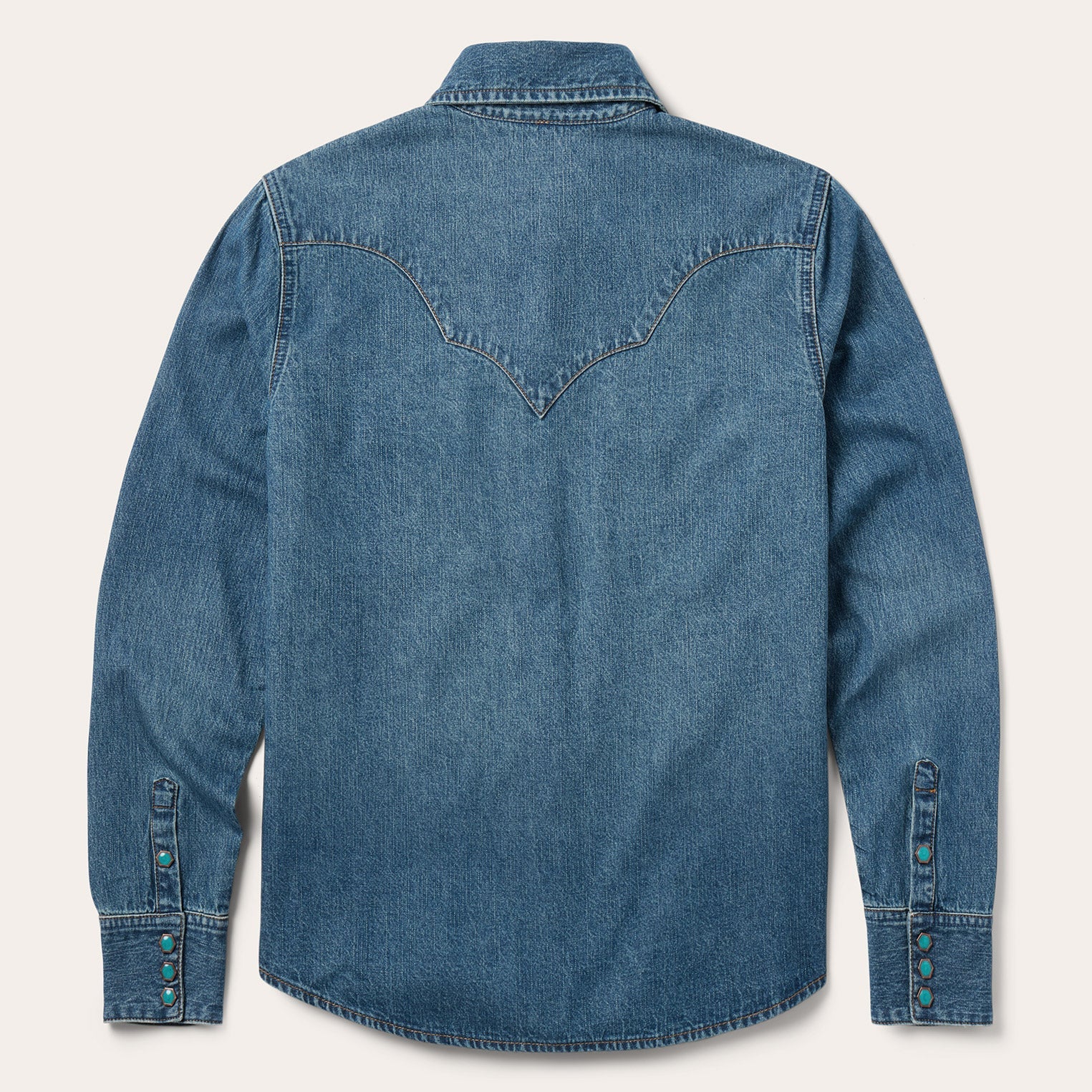 Turquoise Snap Western Denim Shirt Blue | Stetson Women