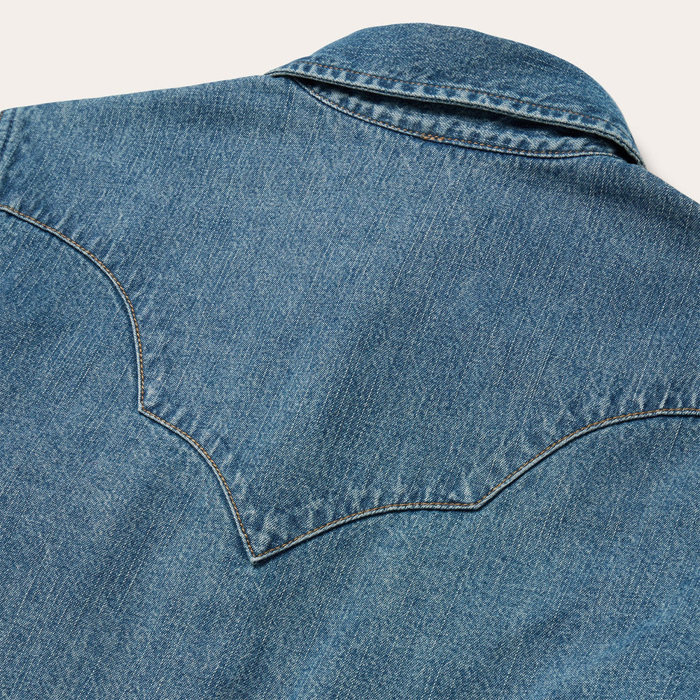 Turquoise Snap Western Denim Shirt Blue | Stetson Women