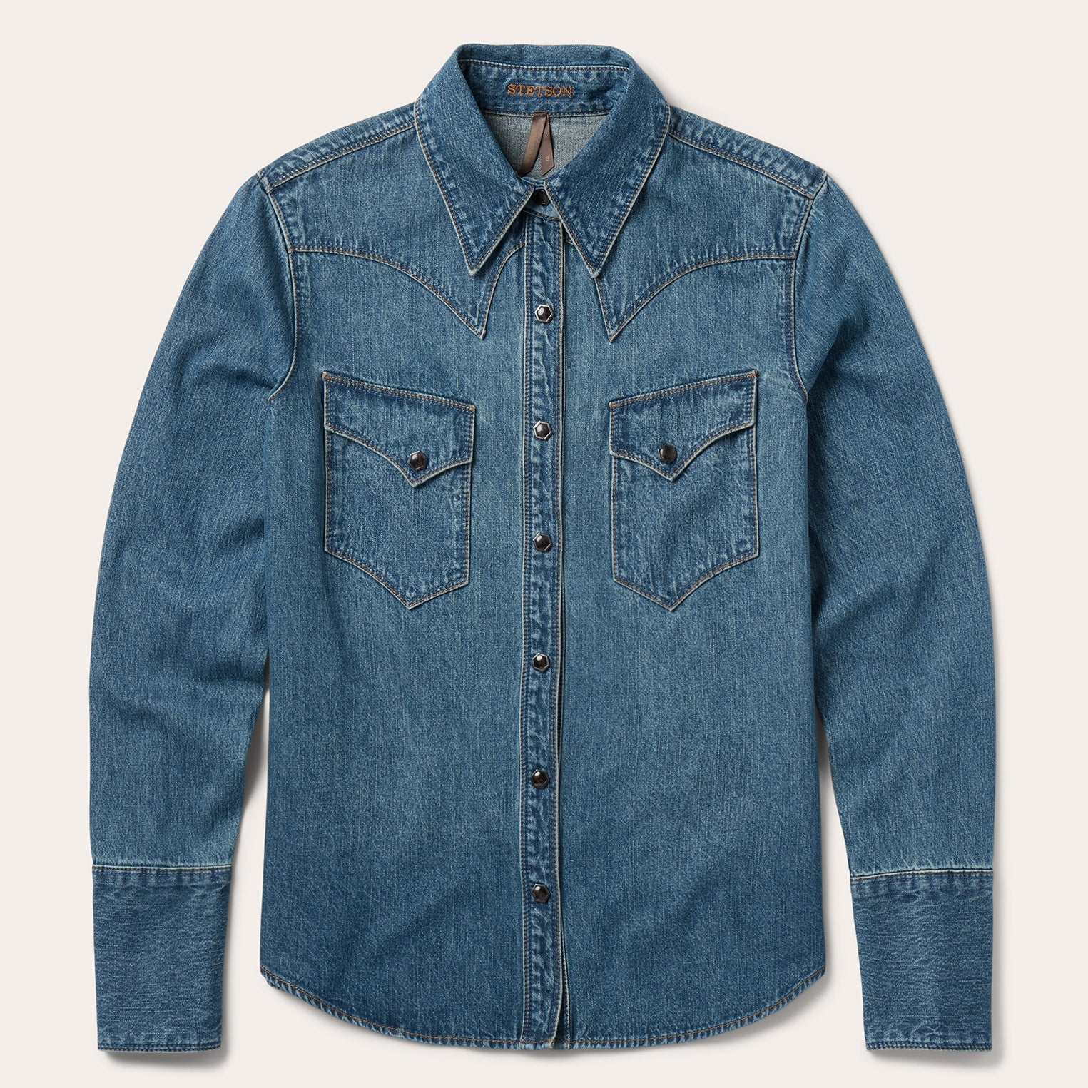 Chocolate Snap Western Denim Shirt Blue | Stetson Women