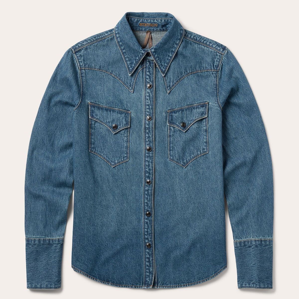 Chocolate Snap Western Denim Shirt Blue | Stetson Women