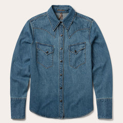 Chocolate Snap Western Denim Shirt Blue | Stetson Women