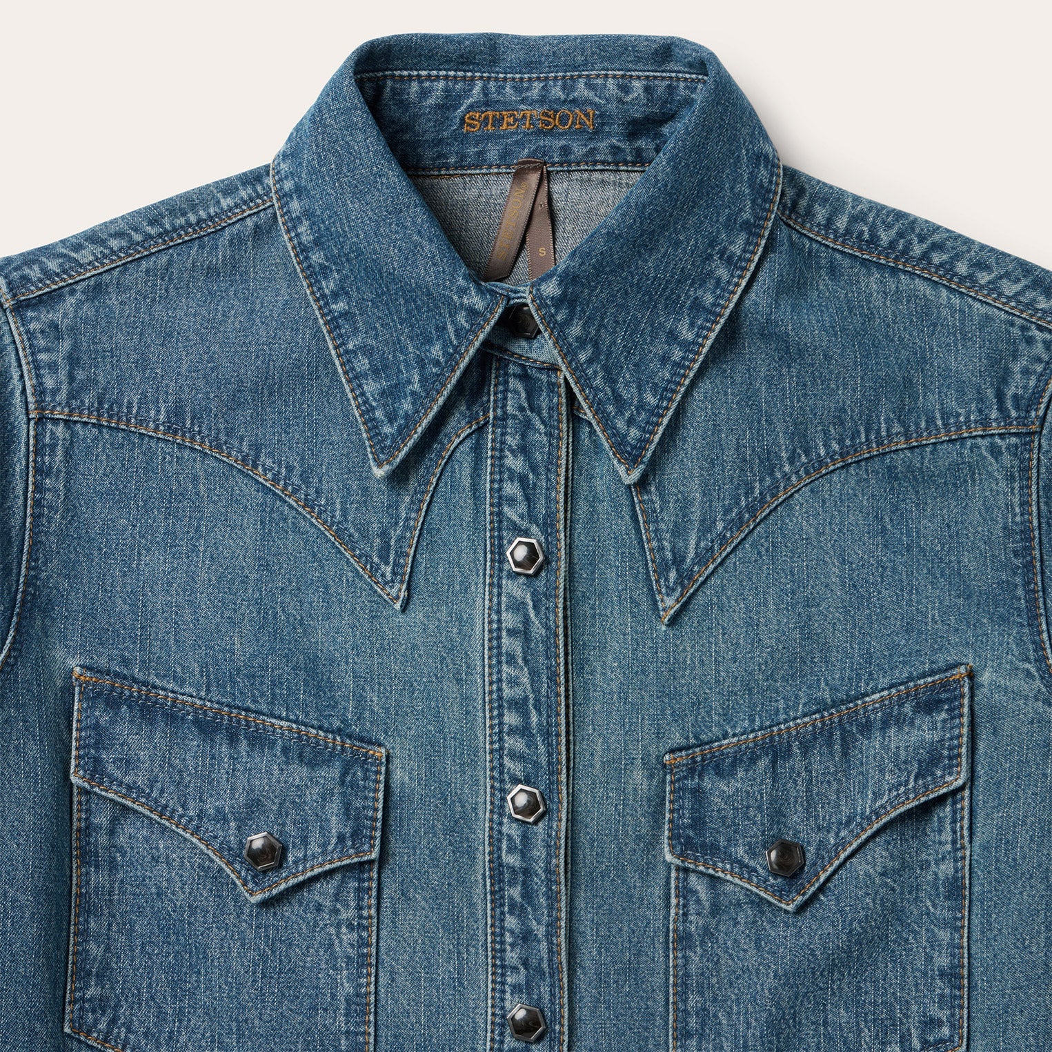 Chocolate Snap Western Denim Shirt Blue | Stetson Women