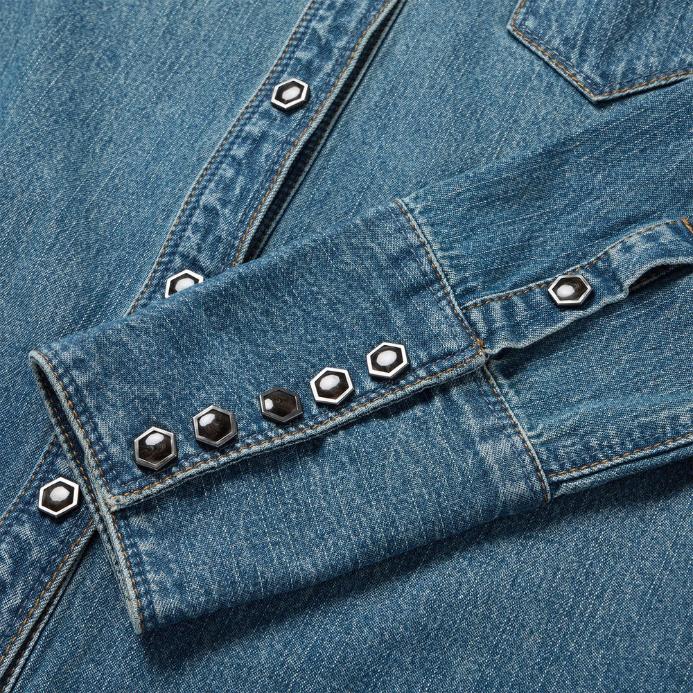 Chocolate Snap Western Denim Shirt Blue | Stetson Women