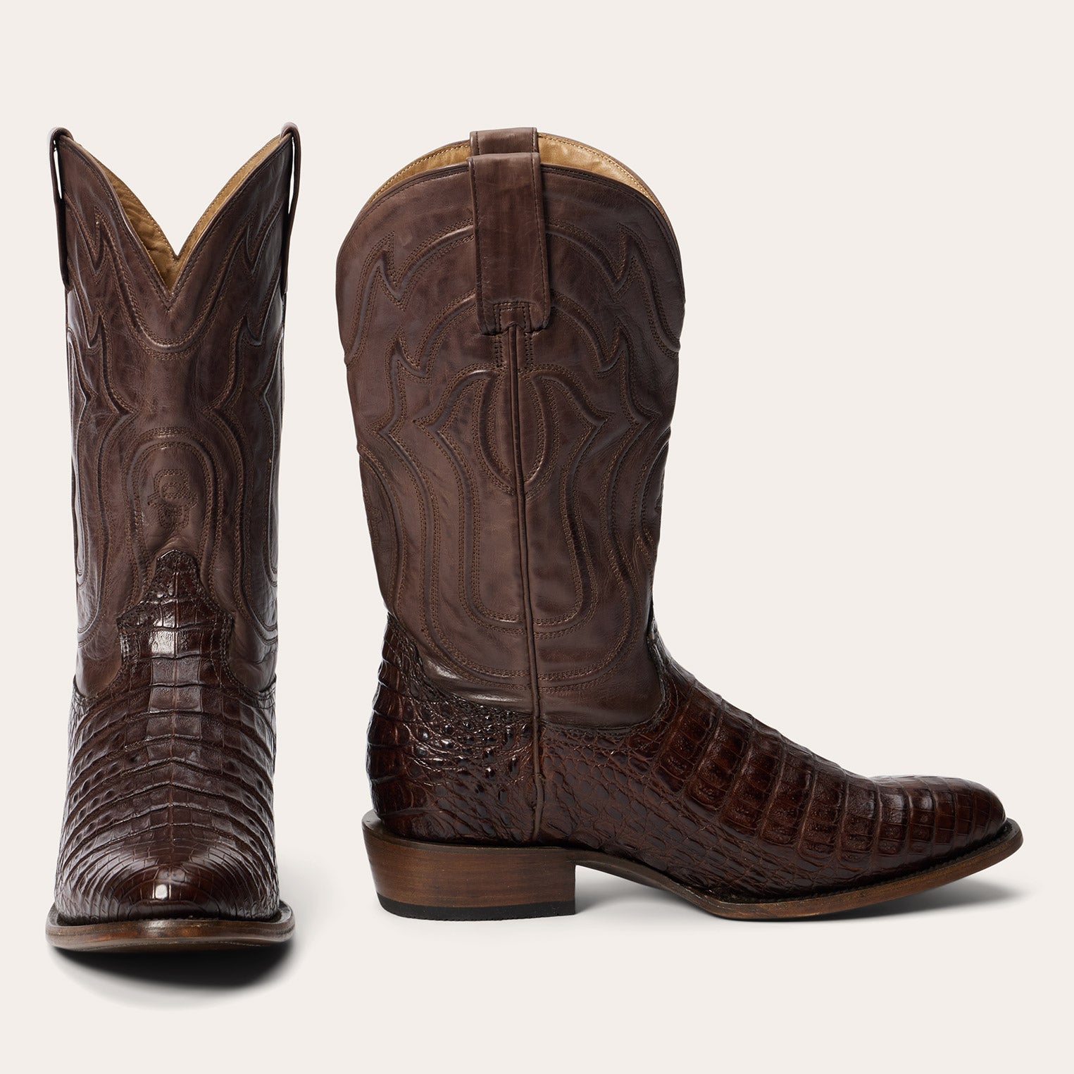 Holliday Caiman Boots Tobacco | Stetson