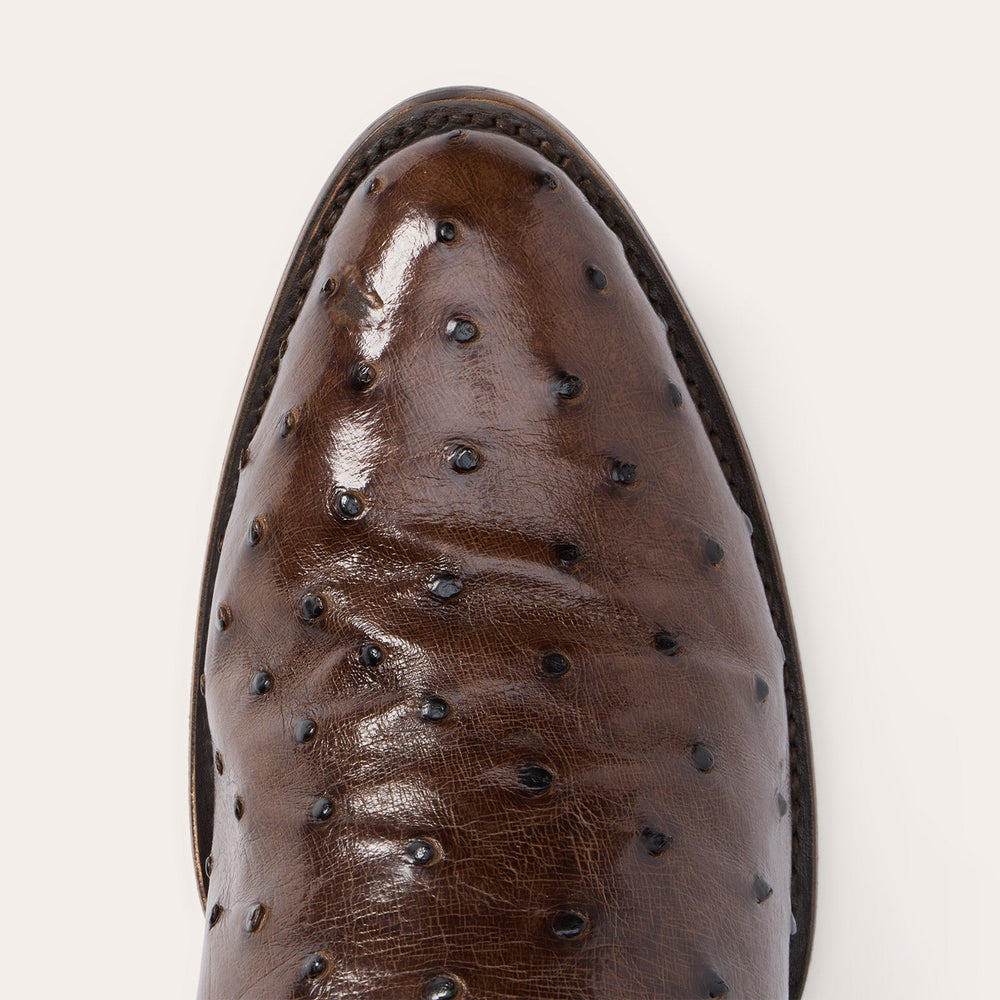 Chisholm Ostrich Boots Tobacco | Stetson