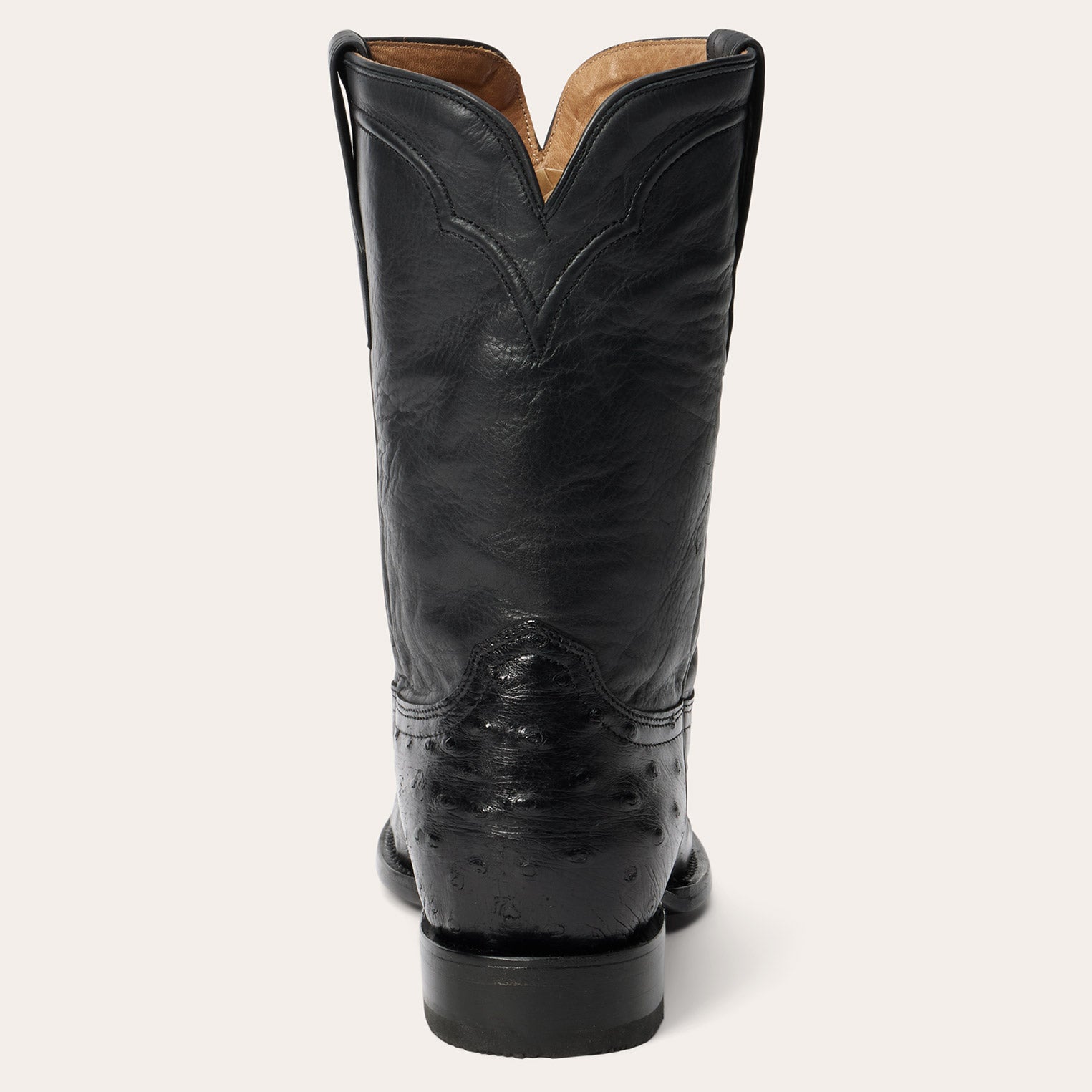 Austin Ostrich Roper Boots Black | Stetson