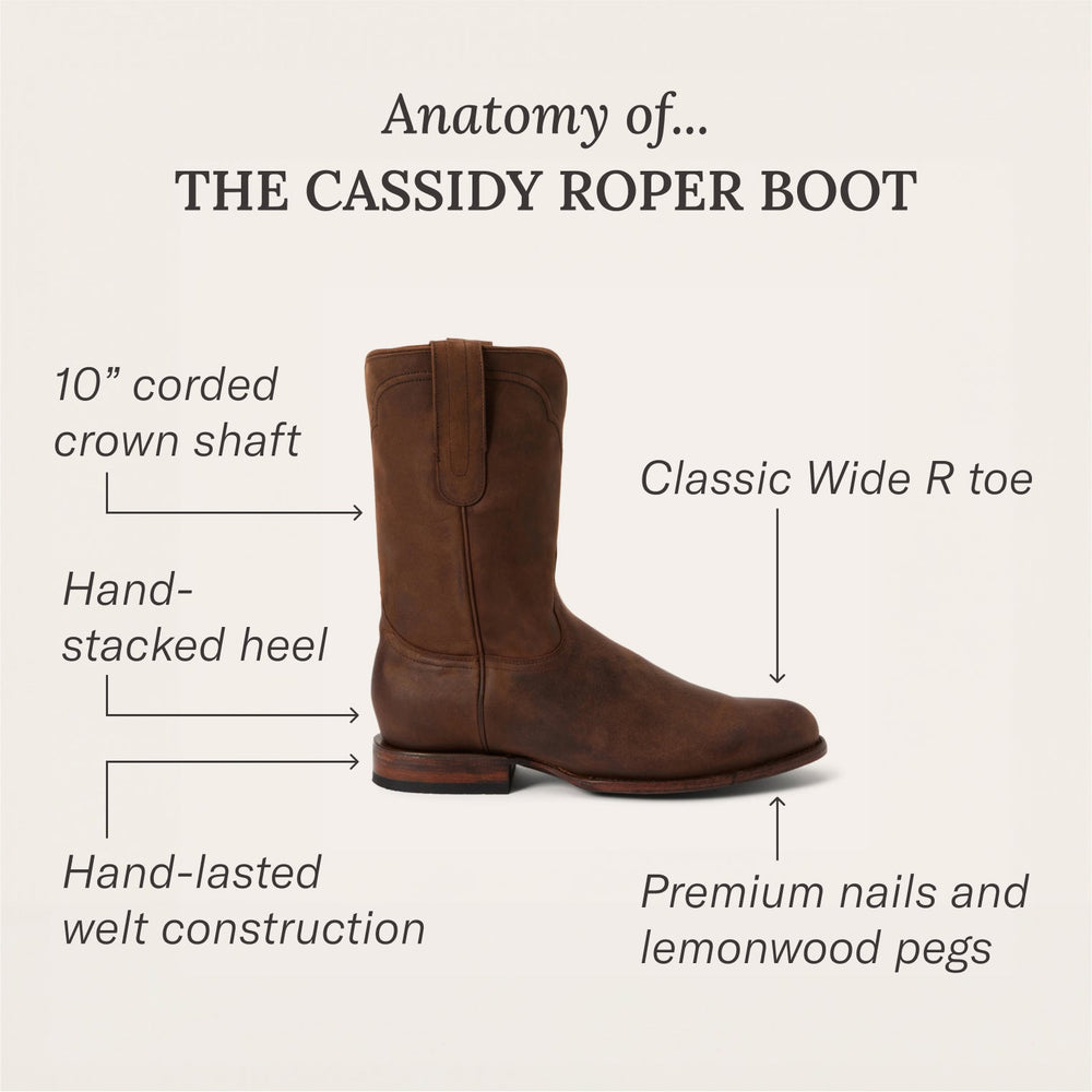 Cassidy Roper Boots Oiled Walnut | Stetson