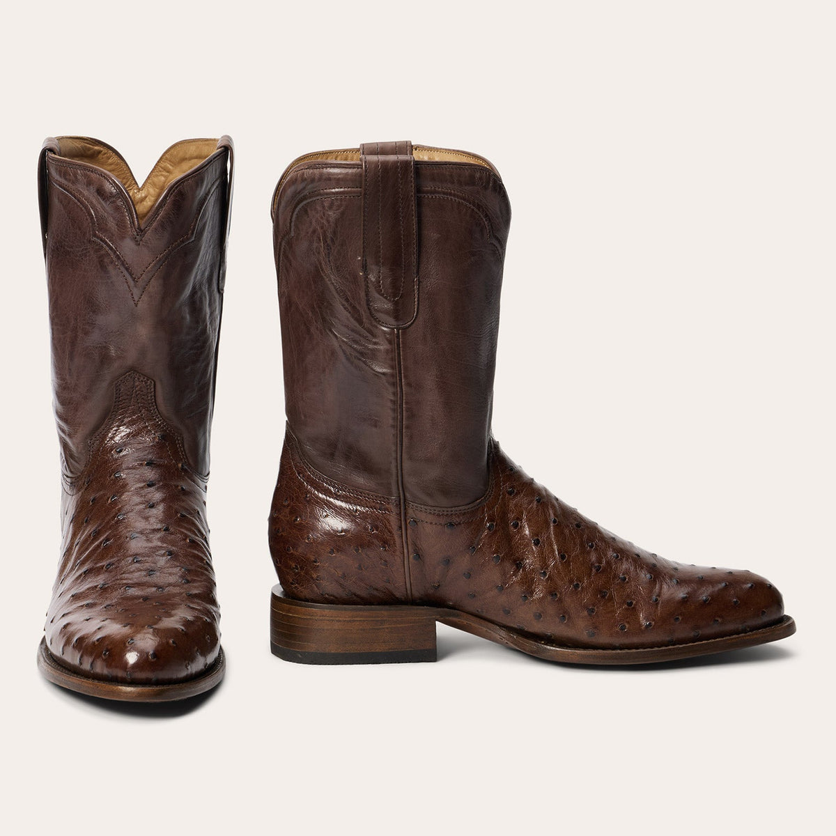 Austin Ostrich Roper Boots Tobacco | Stetson