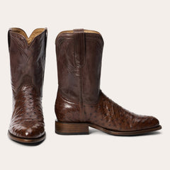 Austin Ostrich Roper Boots Tobacco | Stetson