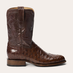 Austin Ostrich Roper Boots Tobacco | Stetson
