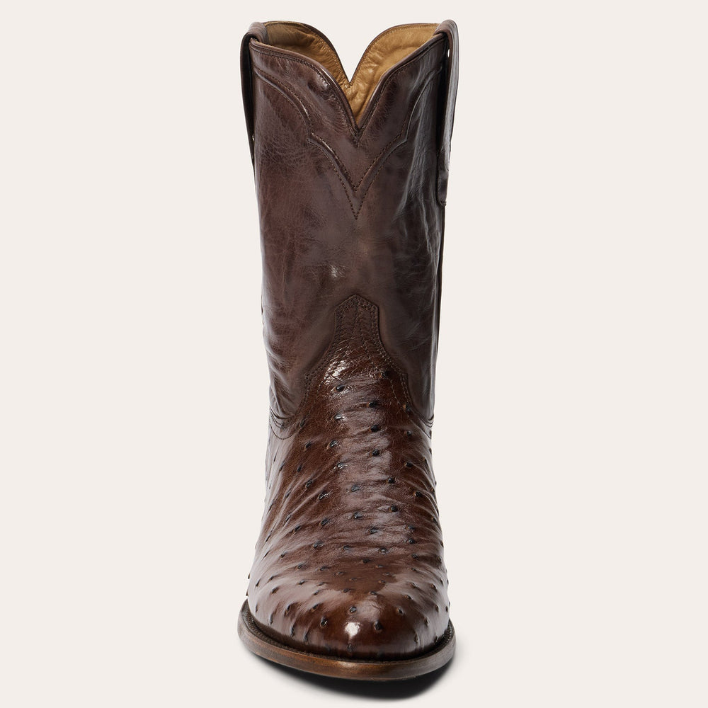 Austin Ostrich Roper Boots Tobacco | Stetson