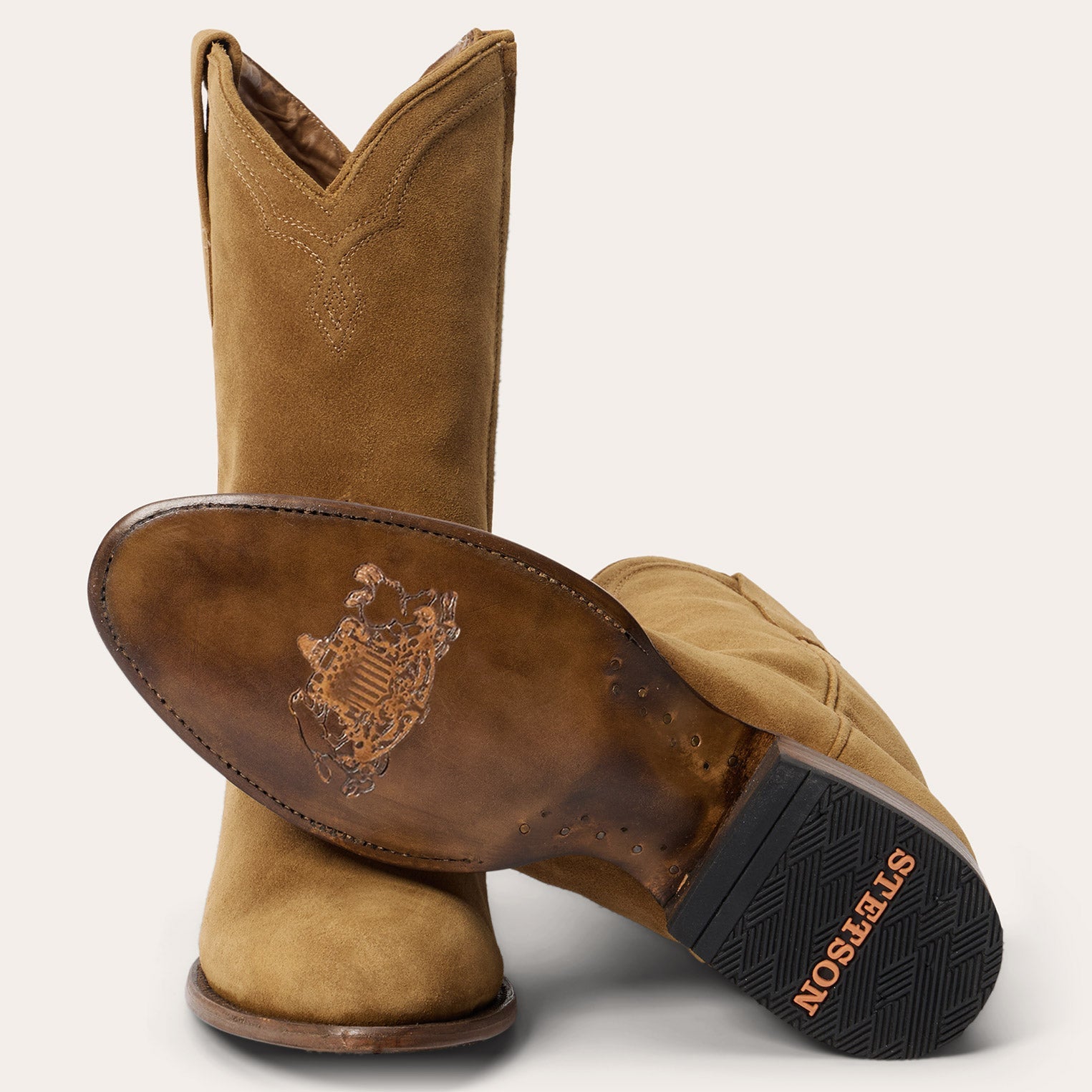 Cash Zip Roper Tan Suede | Stetson