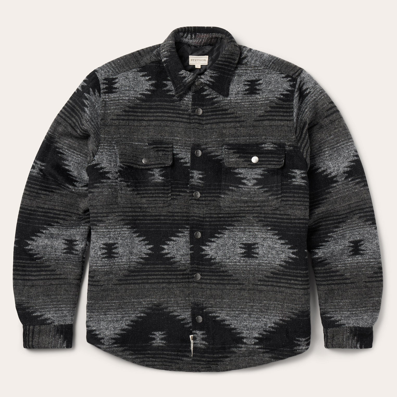 Southwestern Flannel Jacket Black | Stetson Men