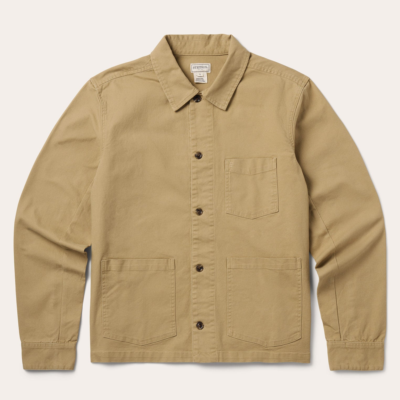 Three Pocket Shirt Jacket Tan | Stetson Men