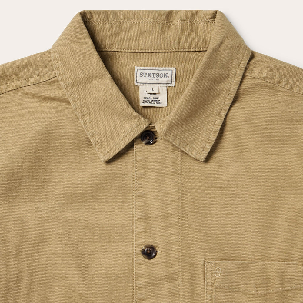 Three Pocket Shirt Jacket Tan | Stetson Men
