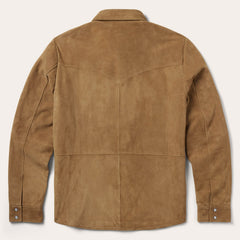 Suede Leather Shirt Jacket Brown | Stetson Men