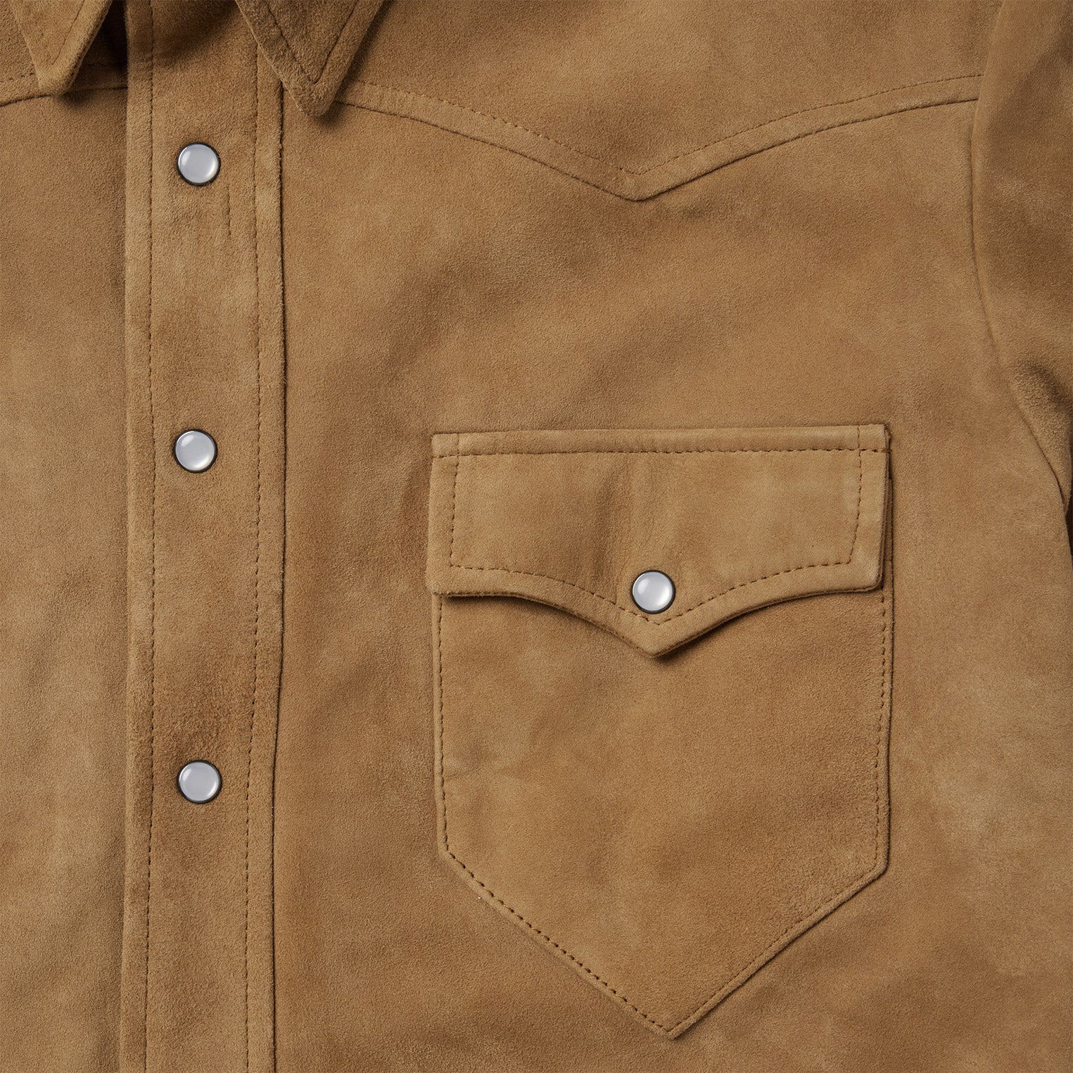 Suede Leather Shirt Jacket Brown | Stetson Men