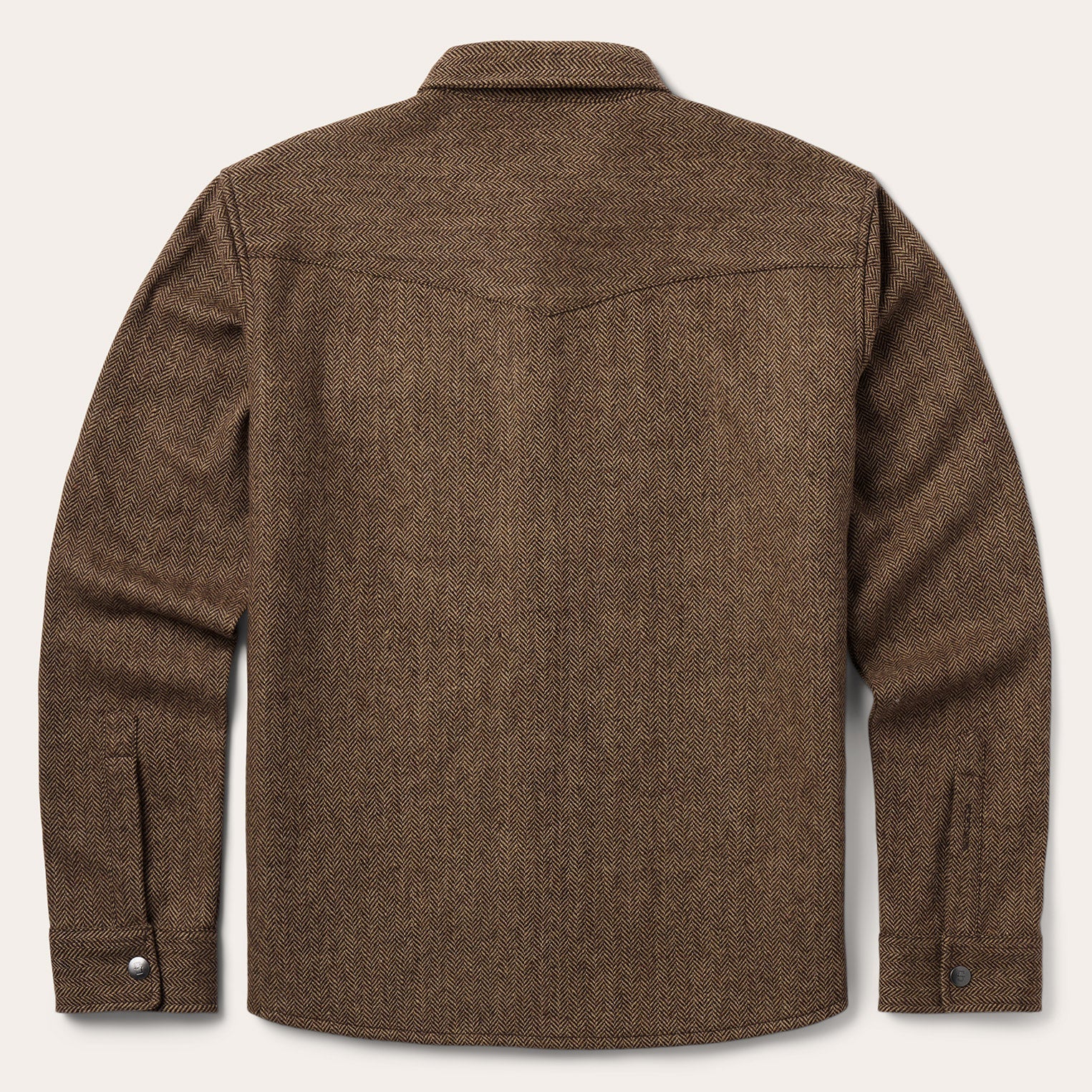 Herringbone Shirt Jacket Brown | Stetson Men