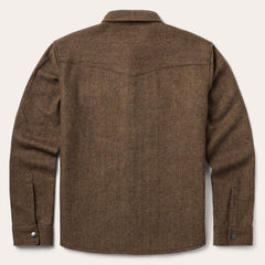 Herringbone Shirt Jacket Brown | Stetson Men