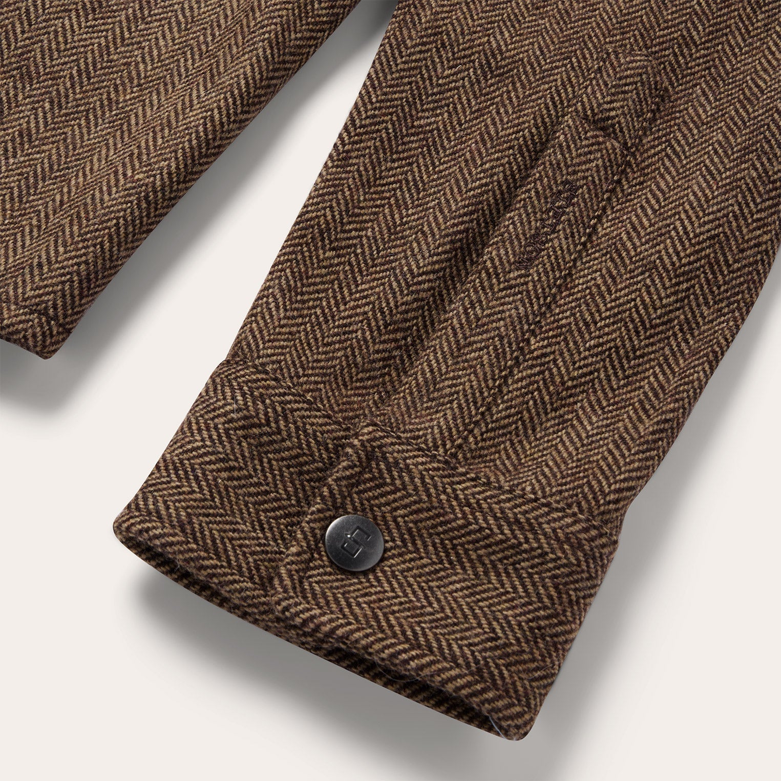 Herringbone Shirt Jacket Brown | Stetson Men