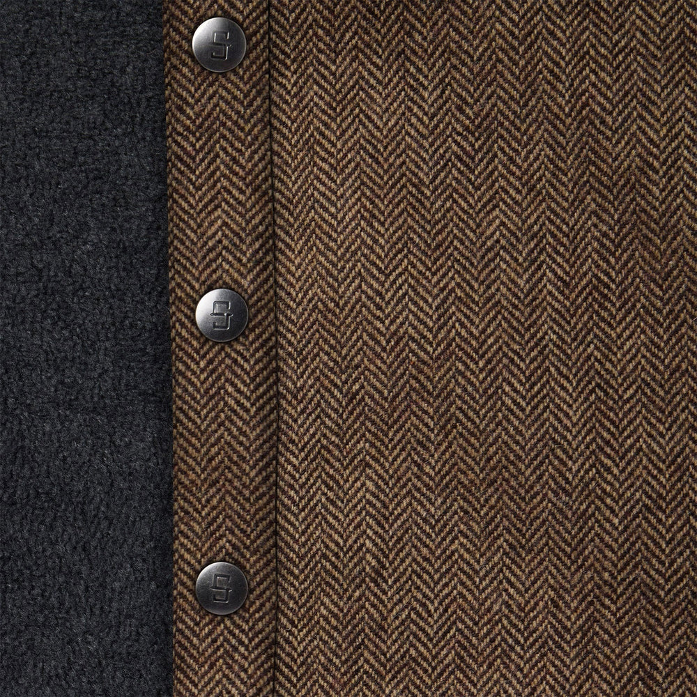 Herringbone Shirt Jacket Brown | Stetson Men