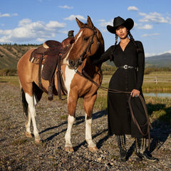 Twill Western Dress Black | Stetson Women