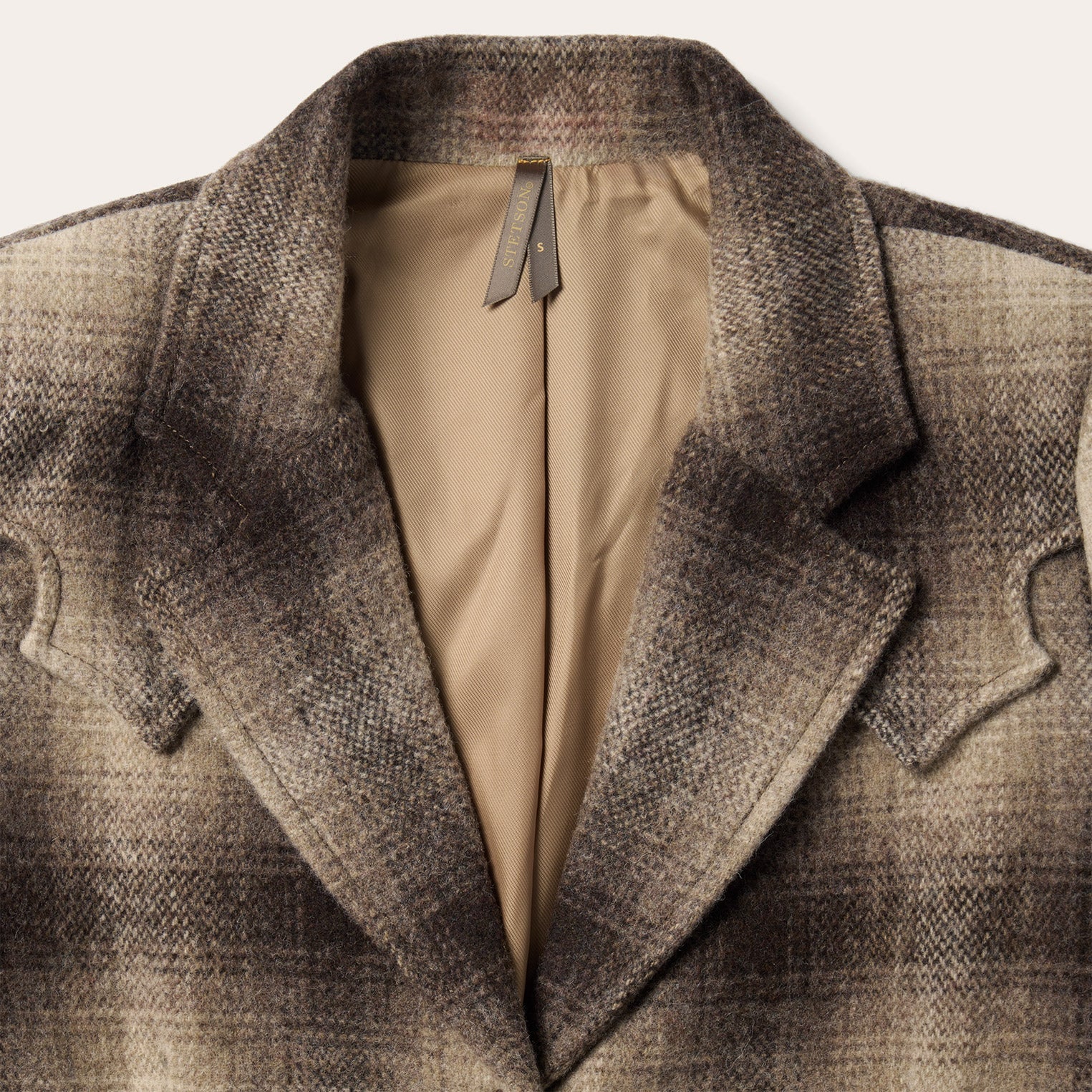 Wool Plaid Western Blazer Brown | Stetson Women