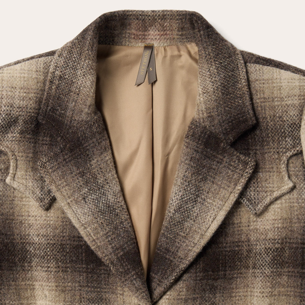 Wool Plaid Western Blazer Brown | Stetson Women