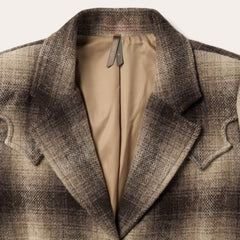 Wool Plaid Western Blazer Brown | Stetson Women
