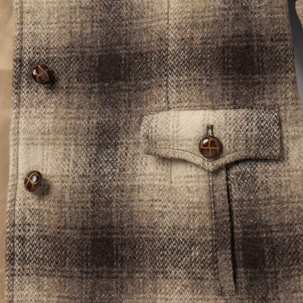Wool Plaid Western Blazer Brown | Stetson Women