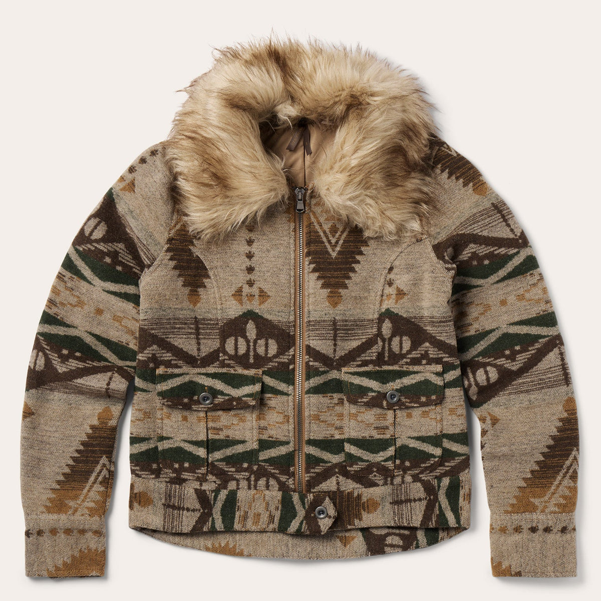 Southwestern Flannel Jacket Brown | Stetson Women