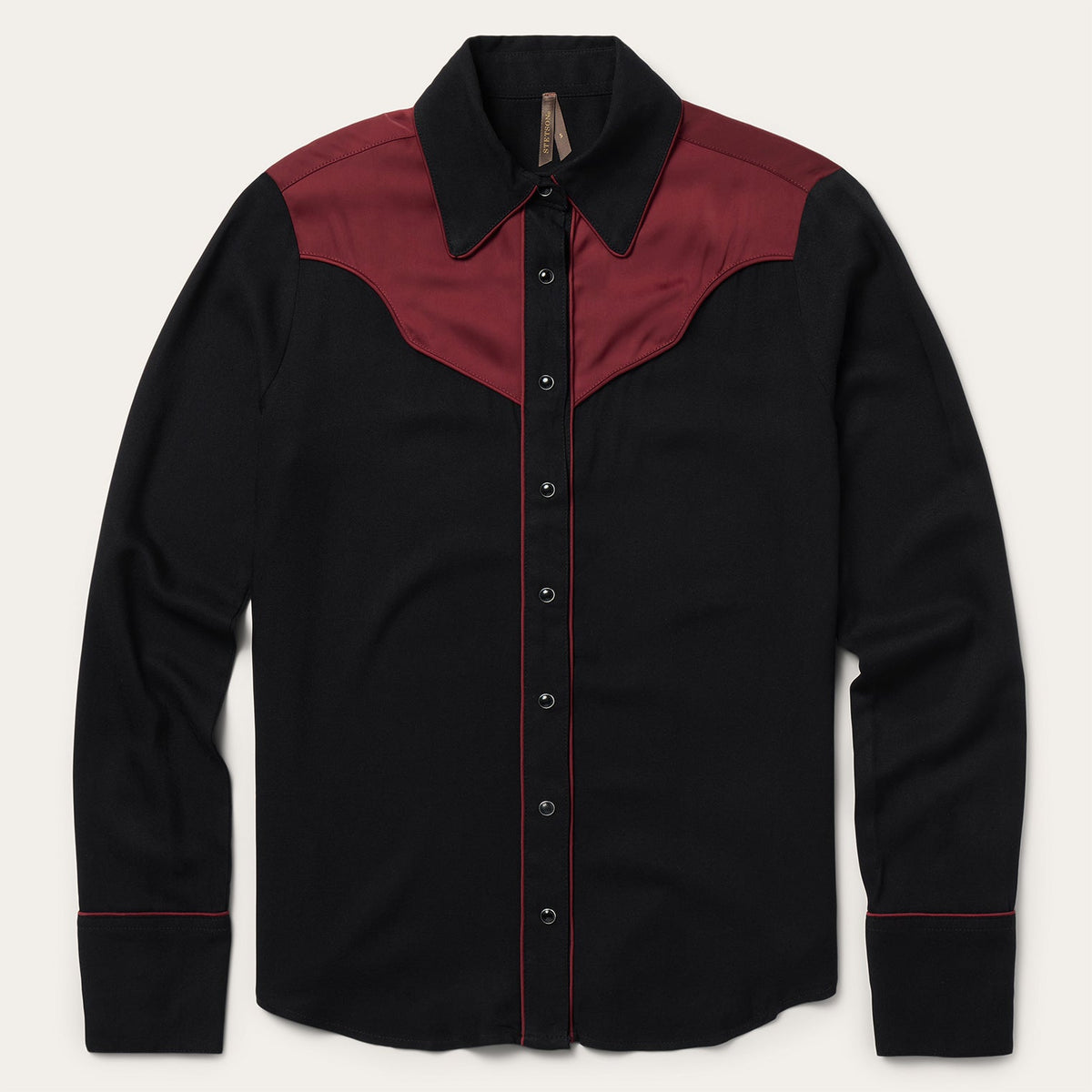 Piped Western Blouse Black | Stetson Women