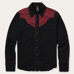 Piped Western Blouse Black | Stetson Women