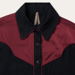 Piped Western Blouse Black | Stetson Women