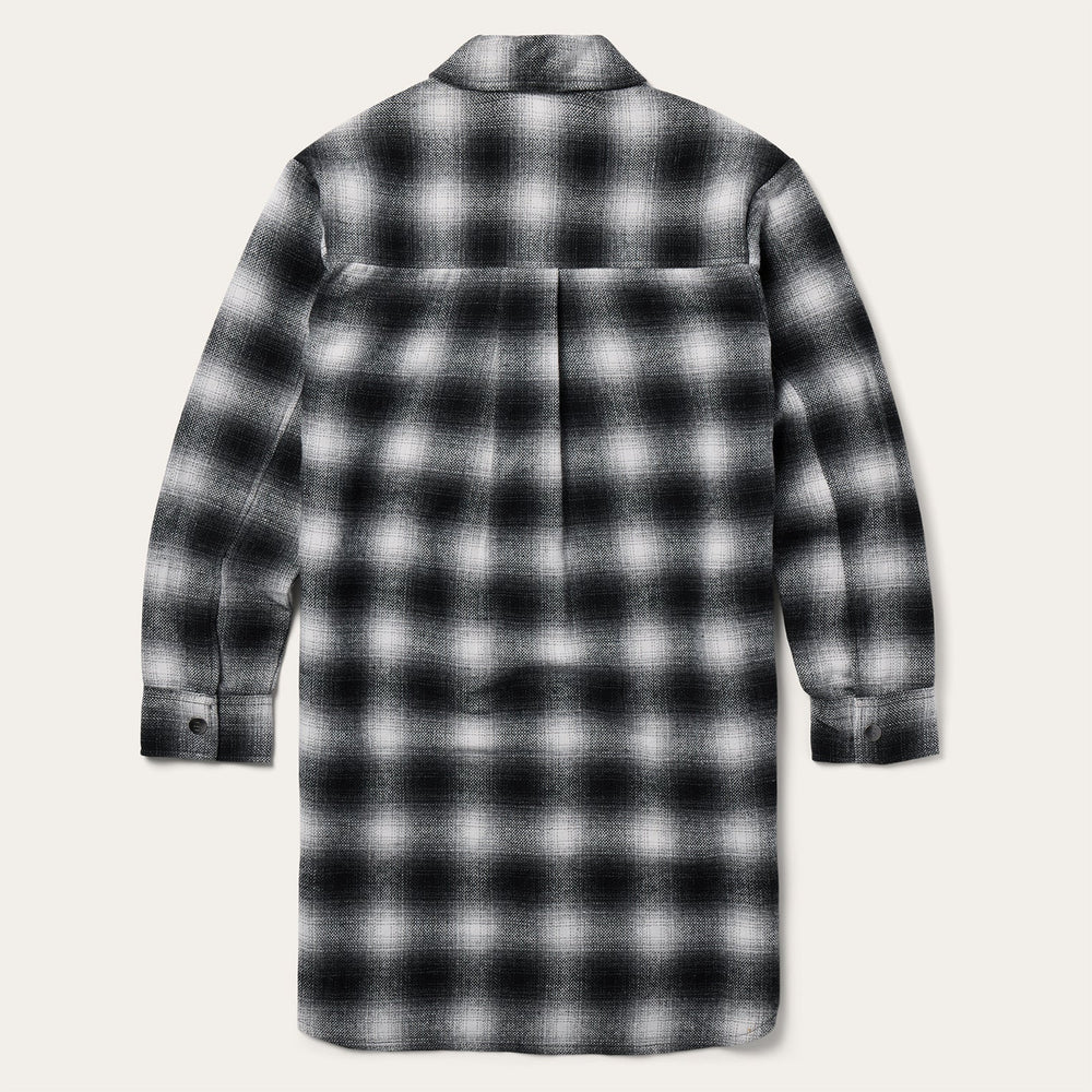 Ombre Oversized Shirt Jacket Black | Stetson Women