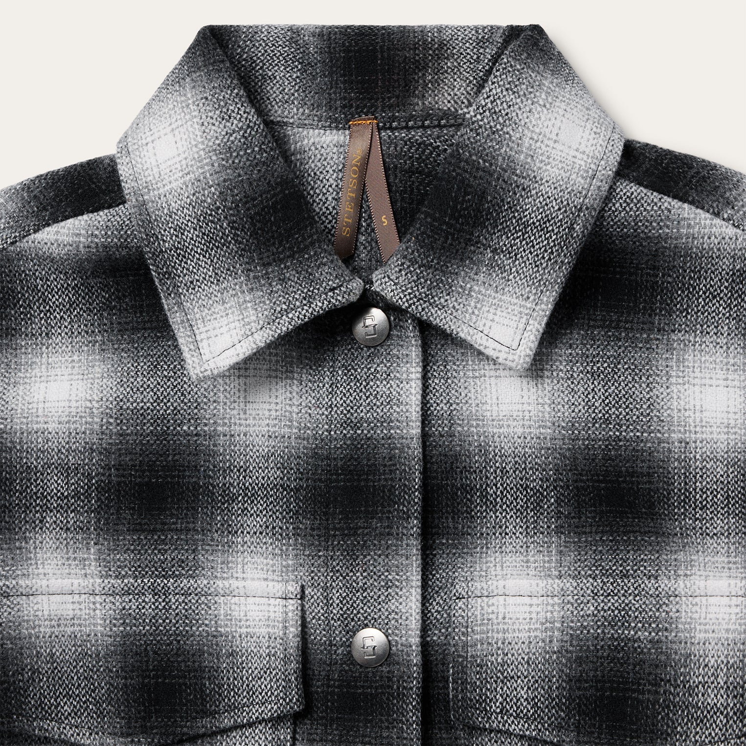Ombre Oversized Shirt Jacket Black | Stetson Women