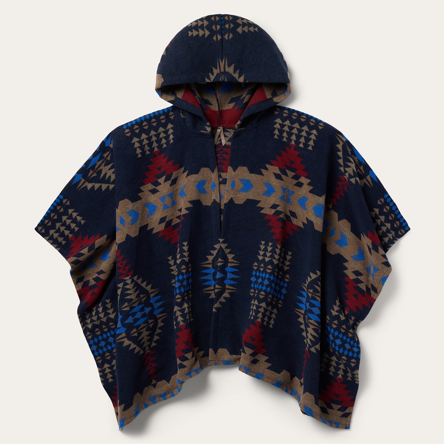 Hooded Serape Blanket Wrap Blue | Stetson Women