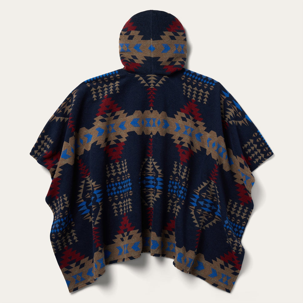 Hooded Serape Blanket Wrap Blue | Stetson Women