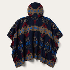 Hooded Serape Blanket Wrap Blue | Stetson Women