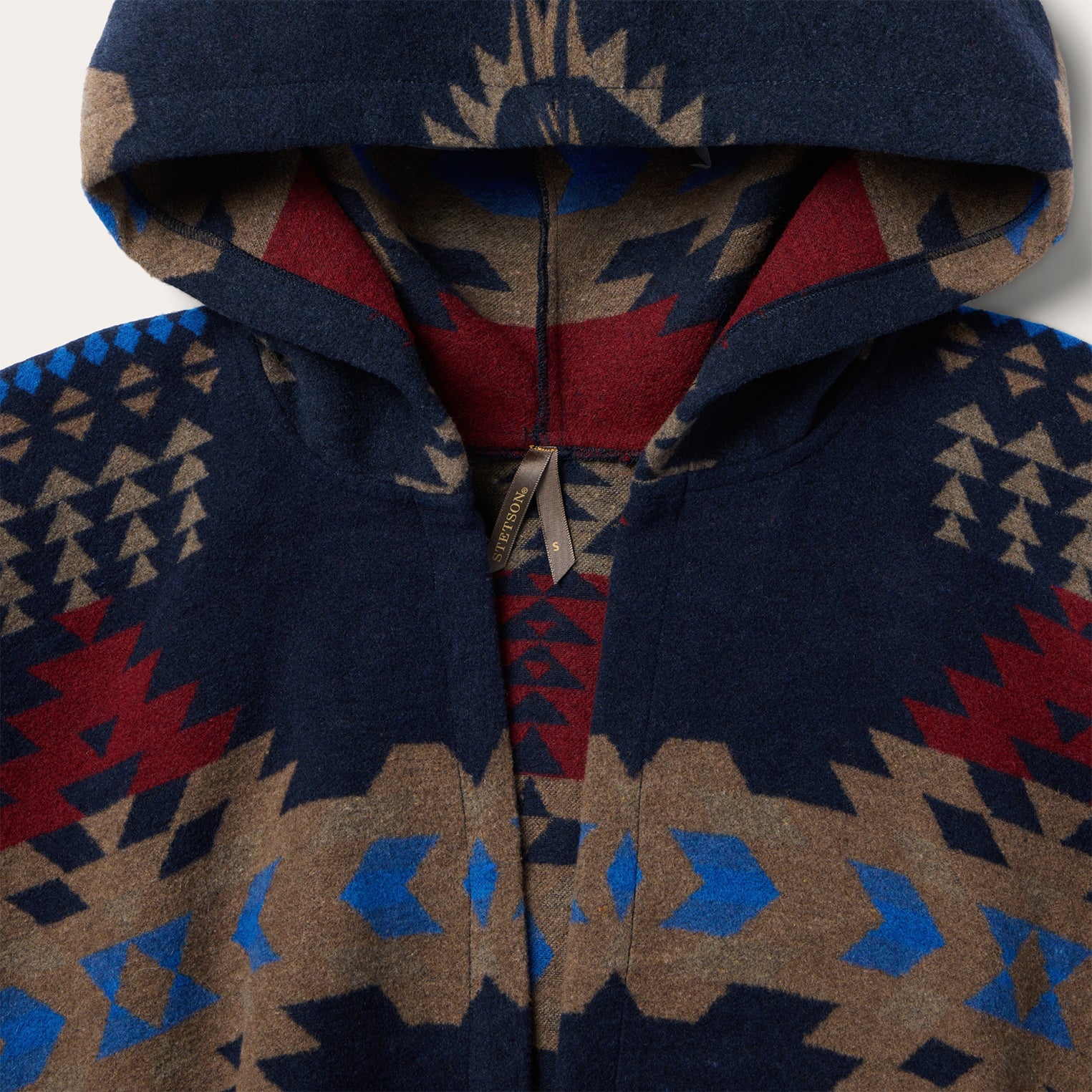 Hooded Serape Blanket Wrap Blue | Stetson Women